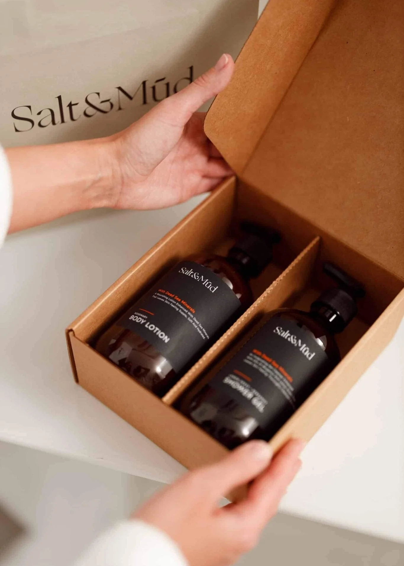 Dead Sea mineral self-care gift box with hand wash and lotion for post-Eid relaxation